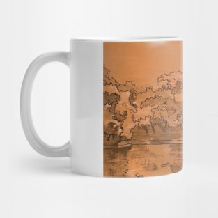 Landscape drawing "reflections of nature" Mug